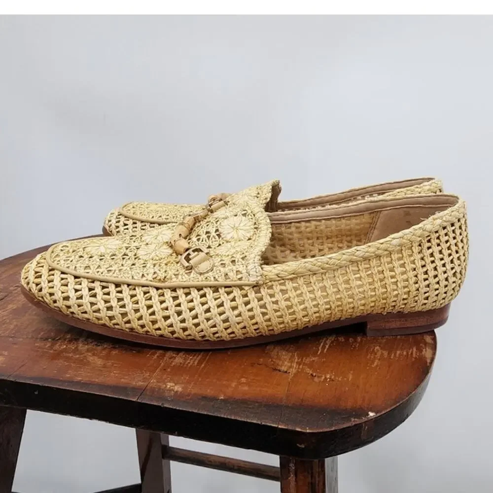 Sam Edelman Lowell Classic Wicker Style Summer Casual Beach Loafers Size 7.5 - Picture 3 of 8